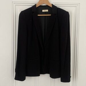 BA&SH Womens Shawl Lapel Single Button Blazer Size S Black